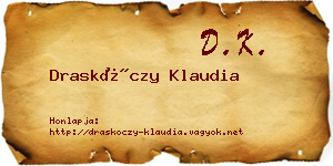 Draskóczy Klaudia névjegykártya